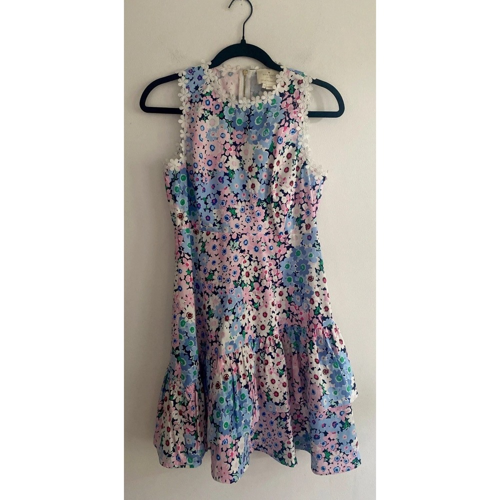 Kate Spade Floral Garden Daisy Sleeveless Dress Authentic N3145 Sz 4